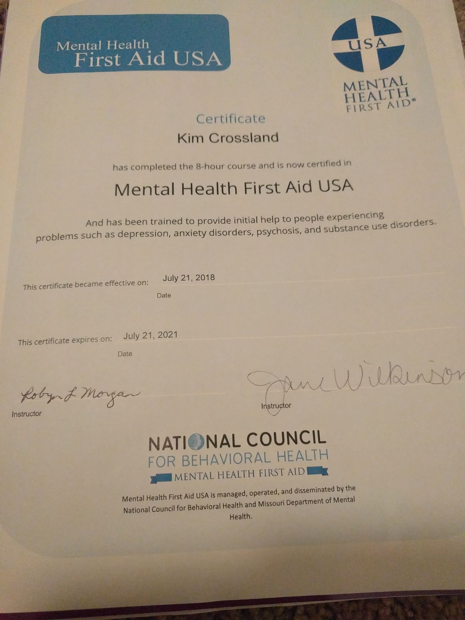 mentalhealthfirstaidcert2018
